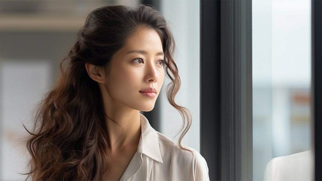 kvinna står i fönstret och tänker på brand freedom med hjälp av Abions Virtuell server och VPS