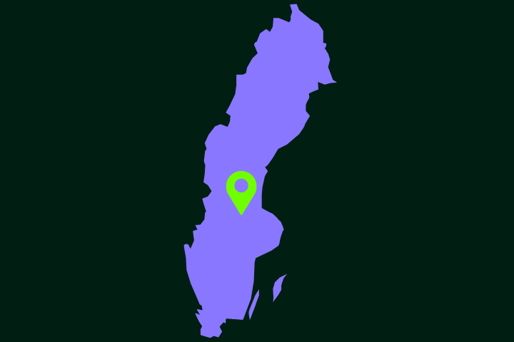 Map Sweden Säter purple