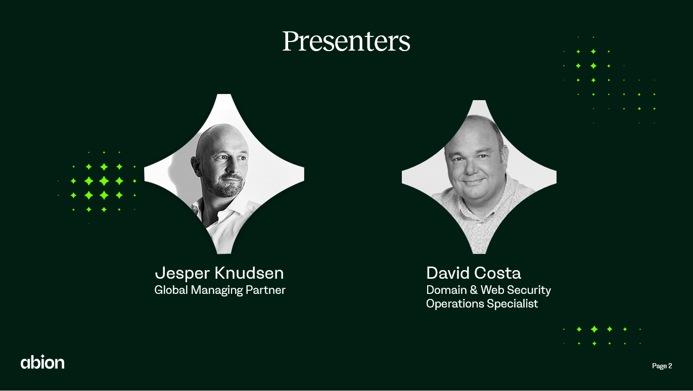 Presenters Dot Brand Webinar